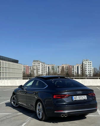 Audi A5 cena 109900 przebieg: 170000, rok produkcji 2017 z Warszawa małe 67